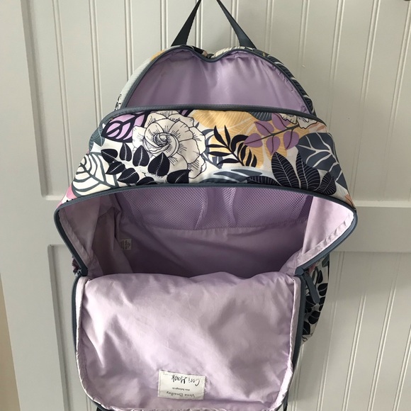 Vera Bradley Palm Floral Backpack Lighten Up Water resistant fabric - Picture 5 of 5